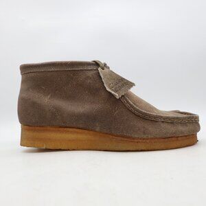 Clarks Original Wallabees Ankle Men's 10.5 Brown Leather Square Toe Tuape Suede